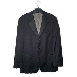 Hugo Boss Barneys New York Super 100 Black Wool Suit Coat Blazer Classic Fit 40R